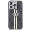 GUESS GUHCP15XH4PSEGK IPHONE 15 PRO MAX 6.7" CZARNY/BLACK HARDCASE IML 4G GOLD STRIPE