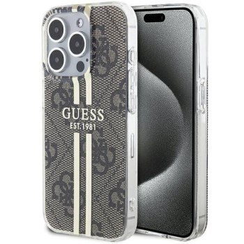 GUESS GUHCP15XH4PSEGW IPHONE 15 PRO MAX 6.7" BRĄZOWY/BROWN HARDCASE IML 4G GOLD STRIPE