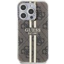 GUESS GUHCP15LH4PSEGW IPHONE 15 PRO 6.1" BRĄZOWY/BROWN HARDCASE IML 4G GOLD STRIPE