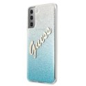 GUESS GUHCS21MPCUGLSBL S21+ G996 NIEBIESKI/BLUE HARDCASE GLITTER GRADIENT SCRIPT