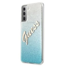 GUESS GUHCS21MPCUGLSBL S21+ G996 NIEBIESKI/BLUE HARDCASE GLITTER GRADIENT SCRIPT