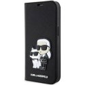 KARL LAGERFELD KLBKP14XSANKCPK IPHONE 14 PRO MAX 6.7" BOOKCASE CZARNY/BLACK SAFFIANO KARL & CHOUPETTE