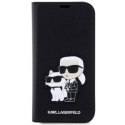 KARL LAGERFELD KLBKP14XSANKCPK IPHONE 14 PRO MAX 6.7" BOOKCASE CZARNY/BLACK SAFFIANO KARL & CHOUPETTE