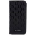 KARL LAGERFELD KLBKP14LSAKLHPK IPHONE 14 PRO 6.1" BOOKCASE CZARNY/BLACK SAFFIANO MONOGRAM