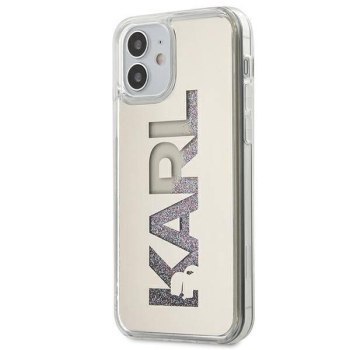 KARL LAGERFELD KLHCP12SKLMLGR IPHONE 12 MINI 5,4" SREBRNY/SILVER HARDCASE MIRROR LIQUID GLITTER KARL