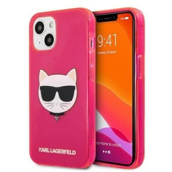 KARL LAGERFELD KLHCP13SCHTRP IPHONE 13 MINI 5,4" RÓŻOWY/PINK HARDCASE GLITTER CHOUPETTE FLUO