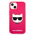 KARL LAGERFELD KLHCP13SCHTRP IPHONE 13 MINI 5,4" RÓŻOWY/PINK HARDCASE GLITTER CHOUPETTE FLUO