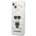 KARL LAGERFELD KLHCP13SHFLT IPHONE 13 MINI 5,4" PRZEZROCZYSTY/TRANSPARENT FLOWER IKONIK KARL