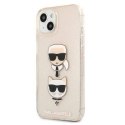 KARL LAGERFELD KLHCP13SKCTUGLGO IPHONE 13 MINI 5,4" ZŁOTY/GOLD HARDCASE GLITTER KARL`S & CHOUPETTE