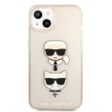 KARL LAGERFELD KLHCP13SKCTUGLGO IPHONE 13 MINI 5,4" ZŁOTY/GOLD HARDCASE GLITTER KARL`S & CHOUPETTE