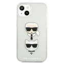 KARL LAGERFELD KLHCP13SKCTUGLS IPHONE 13 MINI 5,4" SREBRNY/SILVER HARDCASE GLITTER KARL`S & CHOUPETTE