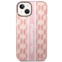 KARL LAGERFELD KLHCP14MHKLSPCP IPHONE 14 PLUS / 15 PLUS 6,7" HARDCASE RÓŻOWY/PINK MONO VERTICAL STRIPE