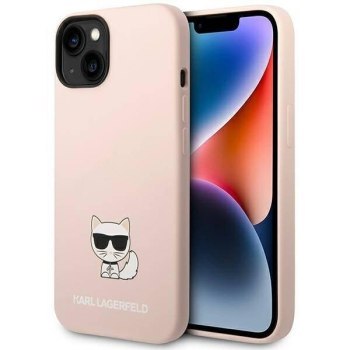 KARL LAGERFELD KLHCP14MSLCTPI IPHONE 14 PLUS / 15 PLUS 6,7" HARDCASE JASNORÓŻOWY/LIGHT PINK SILICONE CHOUPETTE BODY