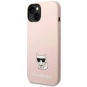 KARL LAGERFELD KLHCP14MSLCTPI IPHONE 14 PLUS / 15 PLUS 6,7" HARDCASE JASNORÓŻOWY/LIGHT PINK SILICONE CHOUPETTE BODY