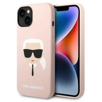 KARL LAGERFELD KLHCP14MSLKHLP IPHONE 14 PLUS / 15 PLUS 6,7" HARDCASE RÓŻOWY/PINK SILICONE KARL`S HEAD