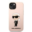 KARL LAGERFELD KLHCP14MSNIKBCP IPHONE 14 PLUS / 15 PLUS 6,7" HARDCASE RÓŻOWY/PINK SILICONE IKONIK