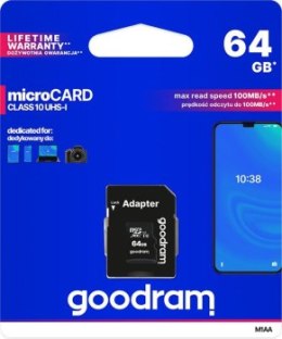 Karta pamięci GoodRam M1AA-0640R12 (64GB; Class 10; + adapter)