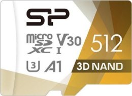 Karta pamięci Silicon Power microSDXC Superior Pro 512GB V30 UHS-1 U3 A1 + ADAPTER microSD-SD