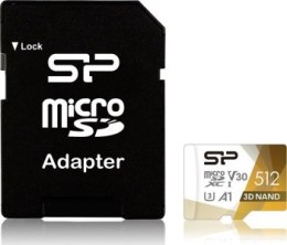 Karta pamięci Silicon Power microSDXC Superior Pro 512GB V30 UHS-1 U3 A1 + ADAPTER microSD-SD