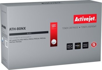 Toner Activejet ATH-80NX (zamiennik HP 80X CF280X; Supreme; 6900 stron; czarny)