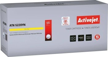 Toner Activejet ATK-5220YN (zamiennik Kyocera TK-5220Y; Supreme; 1200 stron; żółty)