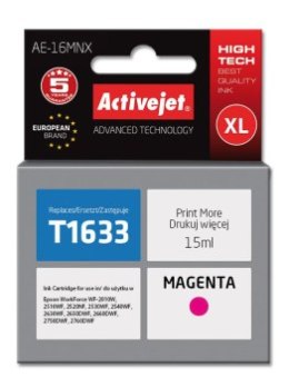 Tusz Activejet AE-16MNX (zamiennik Epson 16XL T1633; Supreme; 15 ml; czerwony)