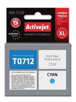 Tusz Activejet AEB-712N (zamiennik Epson T0712 T0892 T1002; Supreme; 15 ml; niebieski)