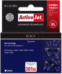 Tusz Activejet AH-301BRX (zamiennik HP 301XL CH563EE; Premium; 20 ml; czarny)