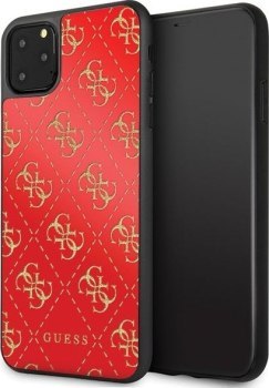 Guess 4G Double Layer Glitter Case - Etui iPhone 11 Pro Max (Red)