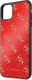 Guess 4G Double Layer Glitter Case - Etui iPhone 11 Pro Max (Red)