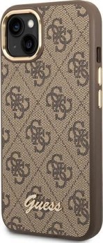 Guess 4G Metal Camera Outline Case - Etui iPhone 14 Plus (Brązowy)