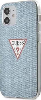 Guess Denim Triangle Lt do iPhone 12 Mini (niebieski)