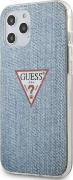 Guess Denim Triangle Lt do iPhone 12 Pro Max (niebieski)