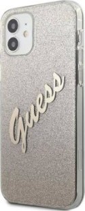 Guess Glitter Gradient Script do iPhone 12 mini (złoty)