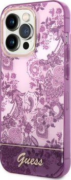 Guess Porcelain Collection - Etui iPhone 14 Pro (fuksja)