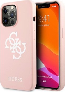 Guess Silicone 4G Big Logo do iPhone 13 Pro (różowy)