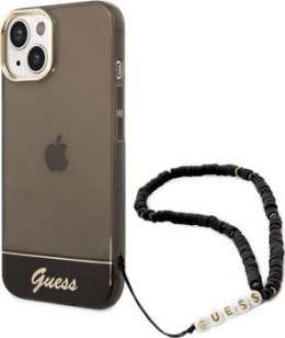 Guess Translucent Pearl Strap do iPhone 14 Plus (czarny)