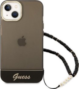 Guess Translucent Pearl Strap do iPhone 14 Plus (czarny)