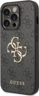 Guess 4G Big Metal Logo - Etui iPhone 15 Pro (szary)