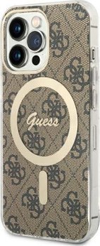 Guess 4G MagSafe - Etui iPhone 13 Pro (Brązowy)