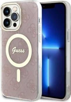 Guess 4G MagSafe - Etui iPhone 13 Pro Max (Różowy)