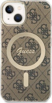 Guess 4G MagSafe - Etui iPhone 14 (Brązowy)