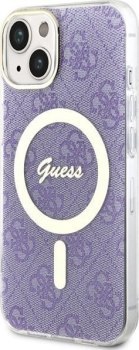 Guess 4G MagSafe - Etui iPhone 14 Plus (Purpurowy)