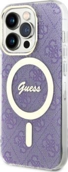 Guess 4G MagSafe - Etui iPhone 14 Pro (Purpurowy)