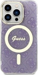 Guess 4G MagSafe - Etui iPhone 14 Pro (Purpurowy)