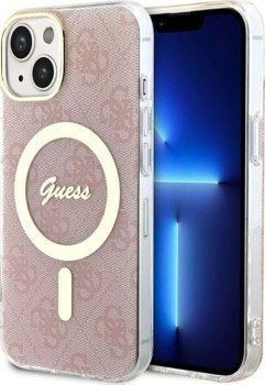 Guess 4G MagSafe - Etui iPhone 14 (Różowy)