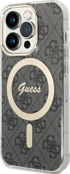 Guess 4G MagSafe - Etui iPhone 15 Pro (czarny)