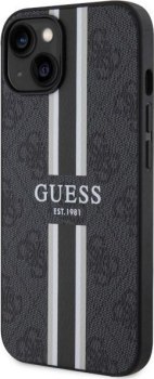 Guess 4G Printed Stripes MagSafe - Etui iPhone 14 (Czarny)