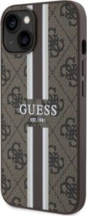 Guess 4G Printed Stripes MagSafe - Etui iPhone 14 Plus (Brązowy)