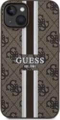 Guess 4G Printed Stripes MagSafe - Etui iPhone 14 Plus (Brązowy)